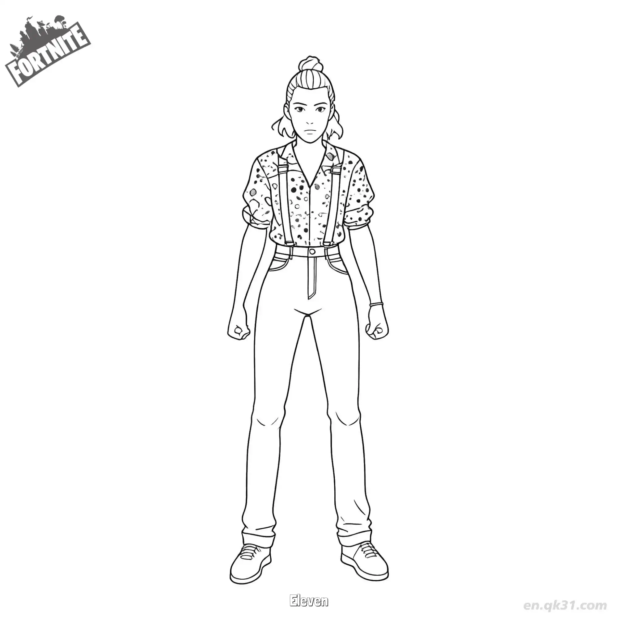 免费 十一 02简笔画 素描 涂鸦 - 免费可打印堡垒之夜 下载PDF 简笔画涂色页